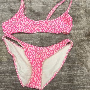 triangl cheetah print bikini